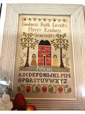 Virtue Sampler Counted Cross Stitch Pattern By Little House Needleworks Chart